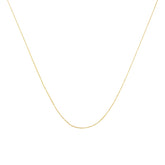 Solid 10K Yellow Gold 0.5Mm Slim And Dainty Rope Chain Necklace. Unisex Chain - Size 16" Inches